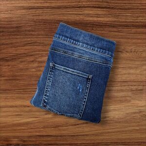 Spanx Jeans Size Large‎ Blue Ankle Skinny Denim Distressed  Medium Wash Stretch